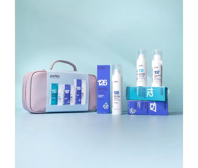 Dovanų rinkinys kosmetinėje, 157 + 126 + 112, Purles