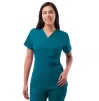 Women's Elevated V-neck Scrub Top P4212 Carribean Blue