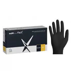 Nitrilinės pirštinės, Easycare Flex, juodos, 100 vnt. Nitrilinės pirštinės, Easycare Flex, juodos, 100 vnt.