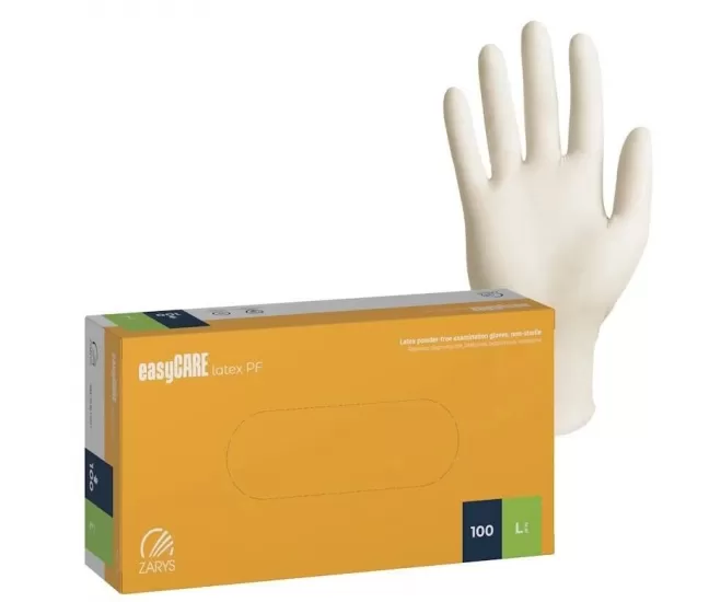Lateksinės pirštinės, be pudros, nesterilios, easyCARE FLEX, 100 vnt. Lateksinės pirštinės, be pudros, nesterilios, easyCARE FLEX, 100 vnt.