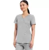 Mock Wrap Top WWE610 Grey Mock Wrap Top WWE610 Grey