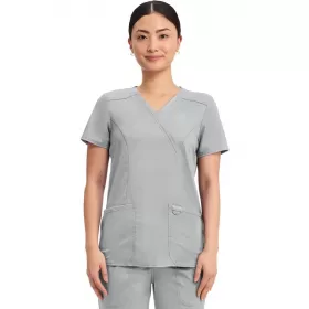 Mock Wrap Top WWE610 Grey