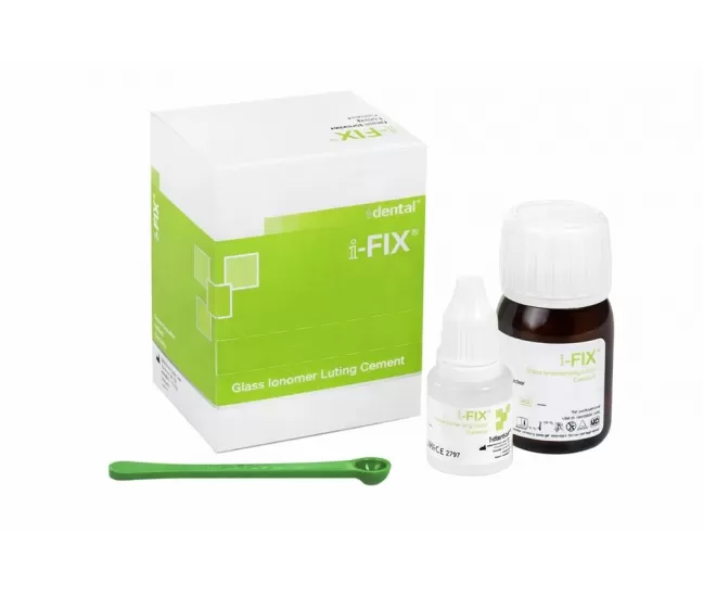 Stiklo jonomerinis cementas i-FIX, 20 g + 13 g