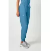 Medicininės moteriškos vidutinio aukščio juosmens jogger stiliaus kelnės, melsvos (Heritage Blue)
