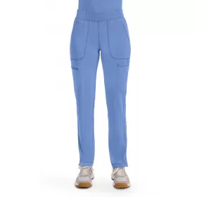 Mid Rise Tapered Leg Pull-on Pant CK065A in Ciel Blue