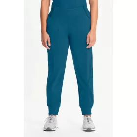 Women's Elastic Waistband Jogger Scrub Pant CK110A Caribbean Blue
