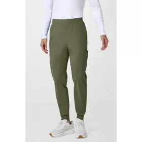 Men's 5-Pocket Interior Drawstring Jogger Scrub Pant IN027A Olive Men's 5-Pocket Interior Drawstring Jogger Scrub Pant IN027A Olive