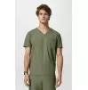Men's 3-Pocket V-Neck Scrub Top IN651A Olive Men's 3-Pocket V-Neck Scrub Top IN651A Olive