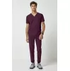 Men's 3-Pocket V-Neck Scrub Top IN651A Wine Men's 3-Pocket V-Neck Scrub Top IN651A Wine
