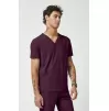 Men's 3-Pocket V-Neck Scrub Top IN651A Wine Men's 3-Pocket V-Neck Scrub Top IN651A Wine