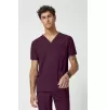 Men's 3-Pocket V-Neck Scrub Top IN651A Wine Men's 3-Pocket V-Neck Scrub Top IN651A Wine
