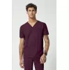 Men's 3-Pocket V-Neck Scrub Top IN651A Wine Men's 3-Pocket V-Neck Scrub Top IN651A Wine