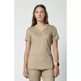 Mock Wrap Top WWE610 Khaki