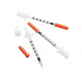 Insulininiai švirkštai su fiksuota adata 30G, sterilūs, 0.3 ml, 100 vnt.