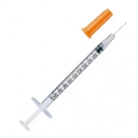 Insulin syringe, 0.5 ml, with fixed needle 30G, 10 pcs
