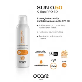 Apsauginė emulsija purškiama nuo saulės SPF50, X-Sun Pro, 150ml, OCare