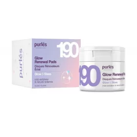 Švelniai valantys veido padeliai, Glow Renewal Pads, Glow & Glass, 50vnt, Purles 190 Švelniai valantys veido padeliai, Glow Renewal Pads, Glow & Glass, 50vnt, Purles 190