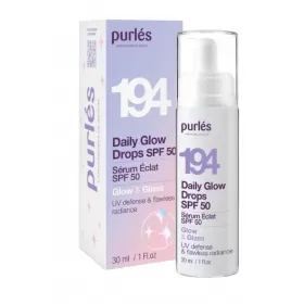 Serumas veidui su SPF50, Daily Glow Drops, Glow & Glass, 30ml, Purles 194