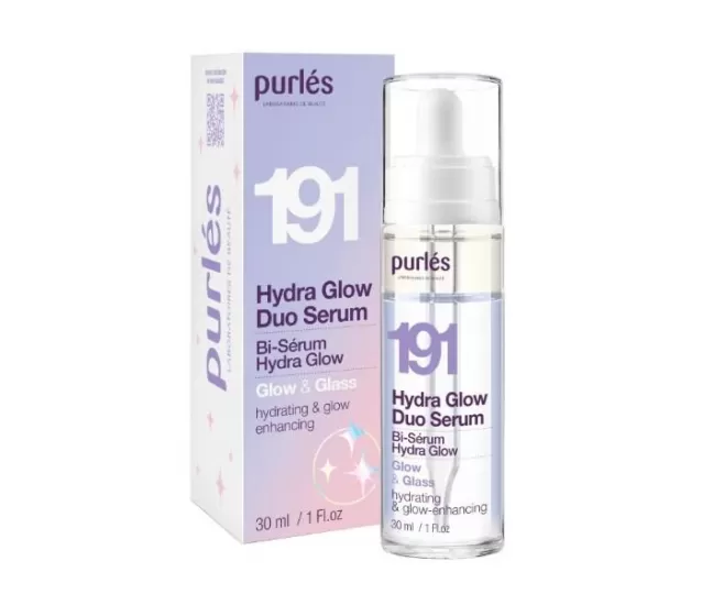 Serumas veidui drėkinantis, Hydra Glow Duo, Glow & Glass, 30ml, Purles 191 Serumas veidui drėkinantis, Hydra Glow Duo, Glow & Glass, 30ml, Purles 191