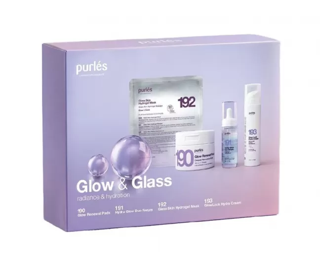 Gift Set in a Box, Glow & Glass, 190 + 191 + 192 + 193, Purles