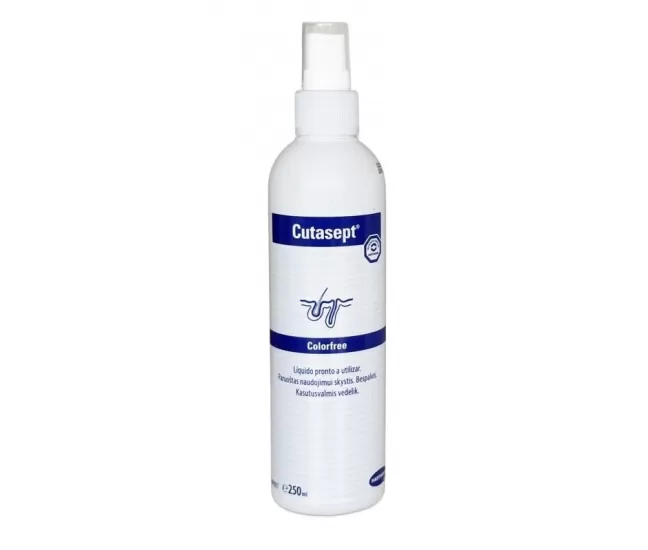 Disinfectant solution Cutasept Colorfree 250 ml with a spray