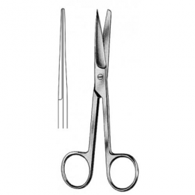 Op scissors straight sh/bl 16.5 cm