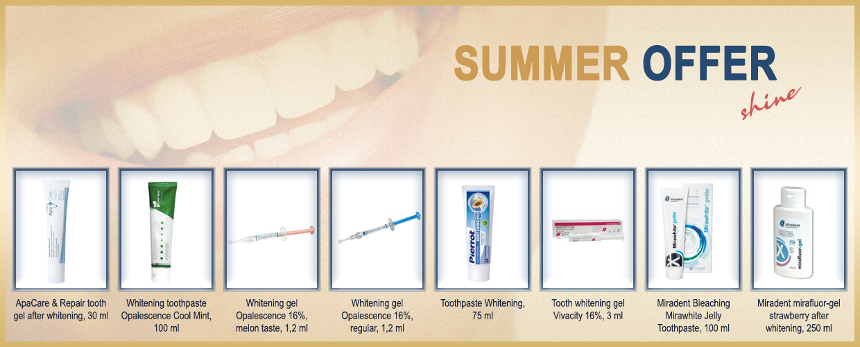Summer offer - teeth bleaching products