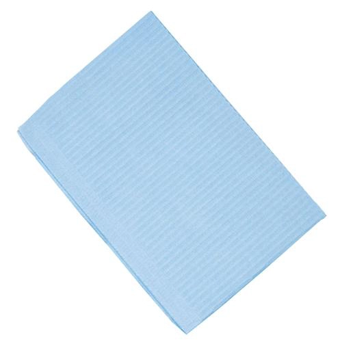 Folded dental bibs for patient, 3 plies blue, 500 pcs.