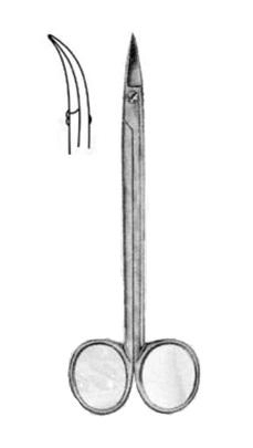 Žirklės Quinby lenktos 12,5 cm