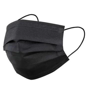 Protective medical face mask with loops, black, 50 pcs. Protective medical face mask with loops, black, 50 pcs.