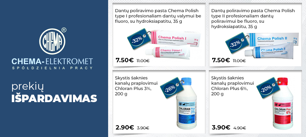 Chema-Elektromet prekių IŠPARDAVIMAS 