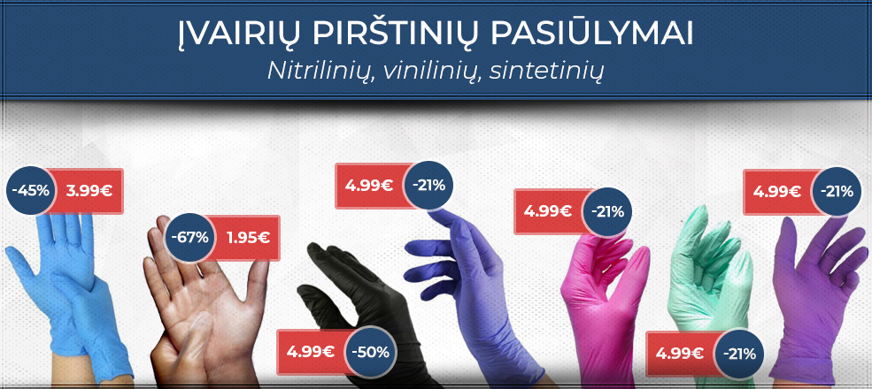 Įvairių pirštinių PASIŪLYMAI
